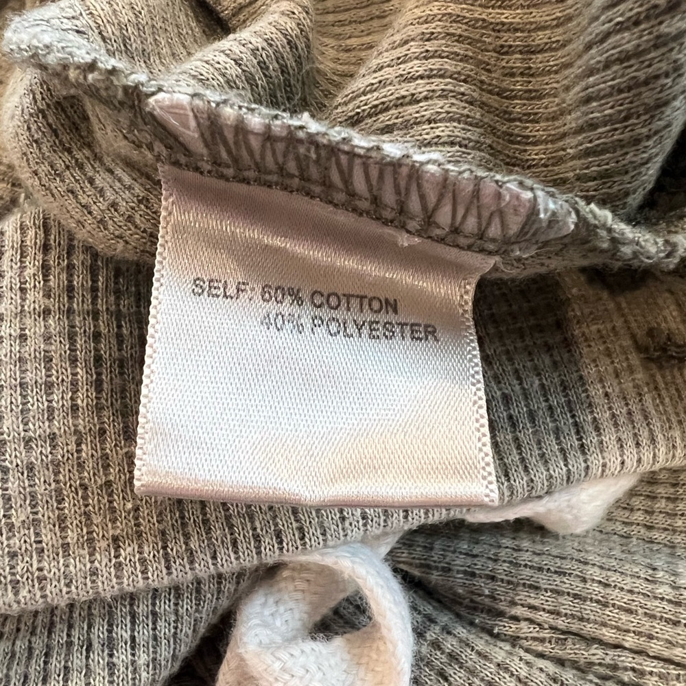 Jane and Delancey Waffle Ribbed Olive Army Green Straight Leg Stretch Lounge - Picture 12 of 13